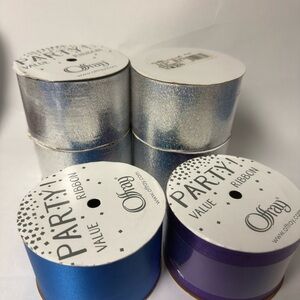 OFFRAY 6 Wide Metallic Ribbon Spools NWT